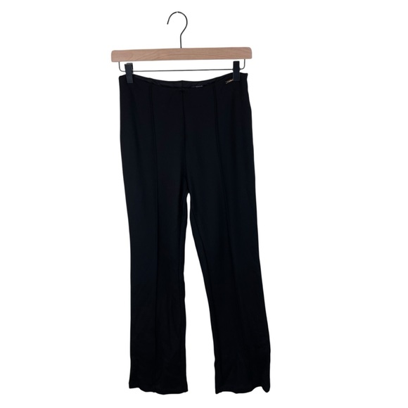 T Tahari Women's Black Pull On Stretch Ponte Wide Leg Pants Size Small Business - Picture 1 of 9
